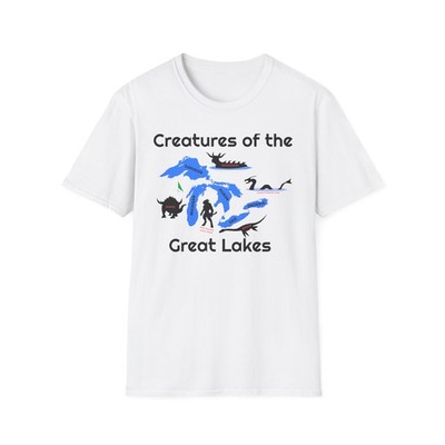 Unisex Softstyle T-Shirt : Cryptids of the great lakes