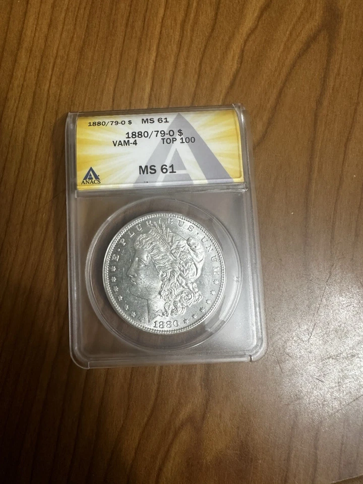 1880/79-O Morgan Silver Dollar Ms 61 Top 100 Rare Vam - Image 2 of 3