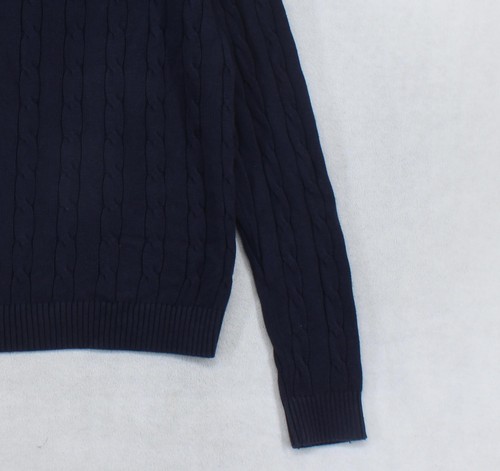 Tommy Hilfiger Cable Knit Jumper Mens Size XL Blue Cotton Cashmere - Picture 14 of 14