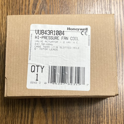 #ad Honeywell Hi Pressure Fan Coil VU843A1004 Two Way 24V 50 60Hz 7 8 6” NOB $75.00
