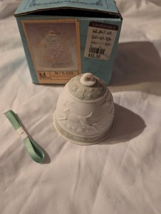 Set Of 3 Vintage Lladro Porcelain Christmas Bell Ornaments 1988, 89, 90 