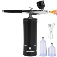 Airbrush Kit with Compressor - 48PSI Rechargeable Cordless Non-Clogging High-...