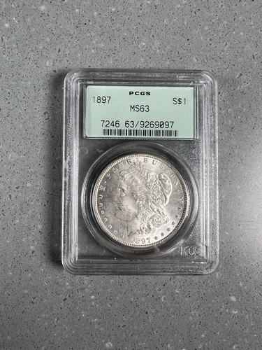 1897 Morgan Dollar PCGS MS63 $1 Silver Coin Philadelphia Uncirculated