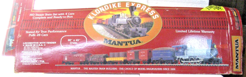 HO MANTUA KLONDIKE EXPRESS TRAIN SET 4 CARS + 2 EXTRA CARS #903309 - Image 2 of 4