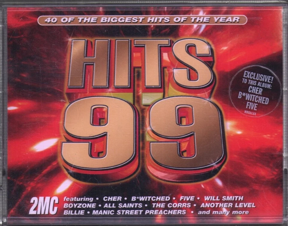 Various Artists Hits 99 double cassette UK Global Television 1998 2 cassette