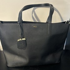 Ralph Lauren Black Faux Tote Bag No Strap