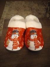 Christmas Snowman Slippers Size 11 Ladies/ 19.99/ FREE SHIPPING   