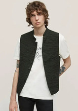  598 NWT New John Varvatos Collection Standing-Collar Vest Jacket EU48 US38