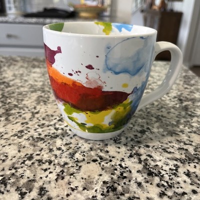 Konitz Germany Coffee Mug Tea Cup On Color Rainbow Watercolor Splash