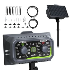 RAINPOINT Compact Programmable Solar Automatic Drip Irrigation Pump Kits Supp...