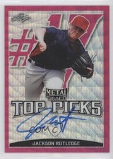 2019 Leaf Metal Draft Top Picks Pink Wave 10/10 Jackson Rutledge Auto 0g48
