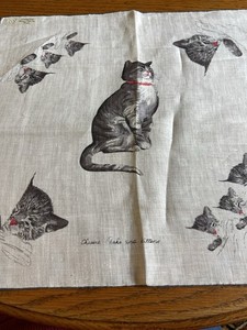Rare “Chessie” Cats Chesapeake & Ohio Railway Co Hankie All Irish Linen