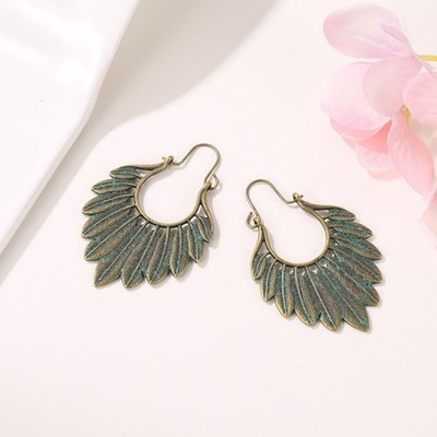 1 Paar Blatt-Ohrringe, Damen-Ohrringe, ethnische Ohrringe, baumelnde Ohrringe,