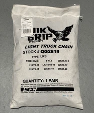 (1 Pair) Light Truck Tire Chains Quik Grip QG2819 V-Bar LRS NEW