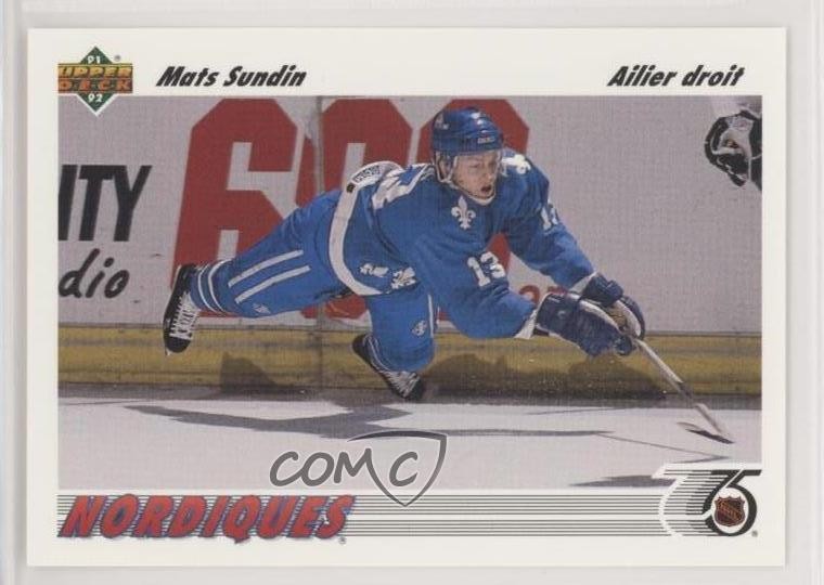 1991-92 Upper Deck French UD Logo Hologram Mats Sundin #134 HOF 0i6