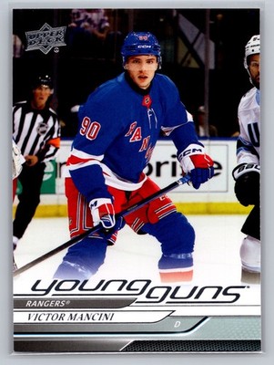 Upper Deck 2024-25 Series 2 Young Guns Victor Mancini Rangers Rookie #464 Hockey