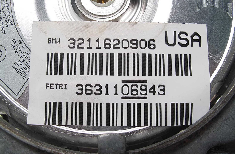 BMW E34 Serie 5 E31 Modelo Tardío Volante Airbag Color Emblema 1994-1997 OEM Foto 3 de 3