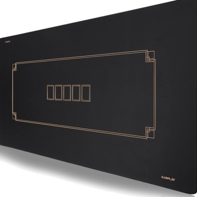 SLOWPLAY Godel Pokerteppich 180x90cm schwarz champagner wasserabweisend strap...