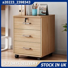3 Drawer Mobile File Cabinet Under Desk Storage Drawers Office Filing Cabinet UK