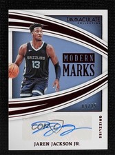 2021 Panini Immaculate Modern Marks Red 9/25 Jaren Jackson Jr #MM-JJJ Auto x3x