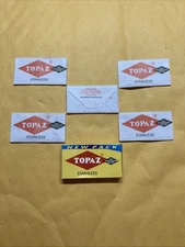 5 Double Edge Razor Blades, Topaz Stainless Micronised Blade