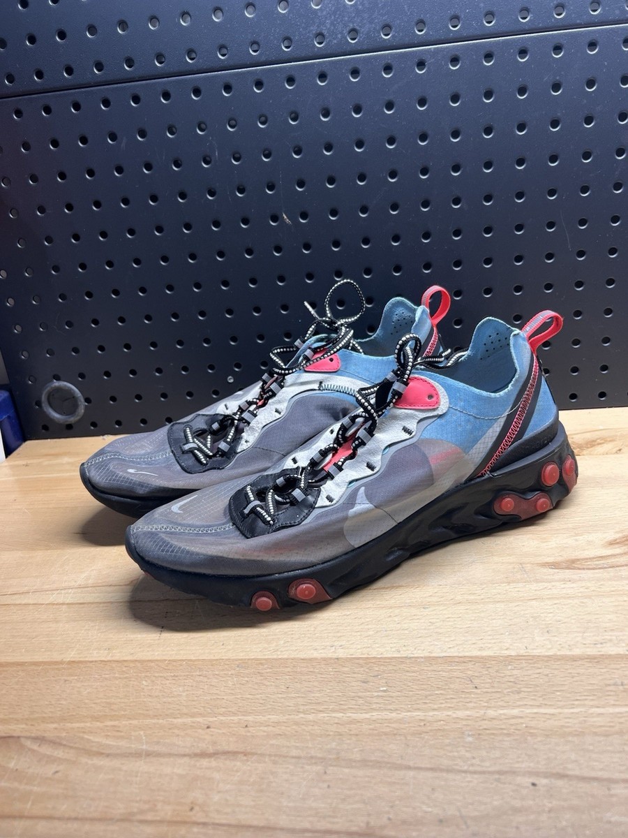 Nike React Element 87 Men\'s Running Shoes Black Grey Blue Chill Red AQ1090 Sz 10 Nike React Element 87 size 12.5. Blue Chill Solar Red Black  main image 2