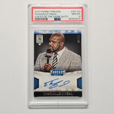 2015 Panini Threads Shaquille O'Neal Voices Of The Game Auto 08/10 PSA 8