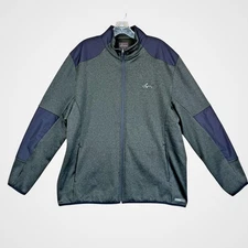 Greg Norman Mens Hydrotech Golf Jacket Size L Green Full Zip Outdoor Hiking
