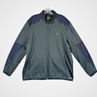 #ad #ad Greg Norman Mens Hydrotech Golf Jacket Size L Green Full Zip Outdoor Hiking $19.99