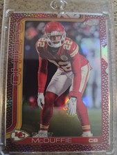 2025 Topps Chrome Football Trent McDuffie Red Leather Refractor • #154