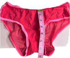 VTG Second Skin Satin Pink Pantie Bikini SZ Small