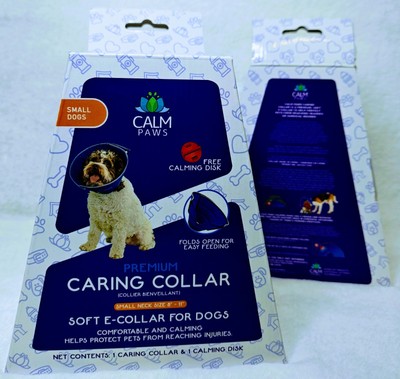 Calm Paws Premium Caring Collar w/Calming Disk Soft Size Small 8''-11'' Neck BNIB