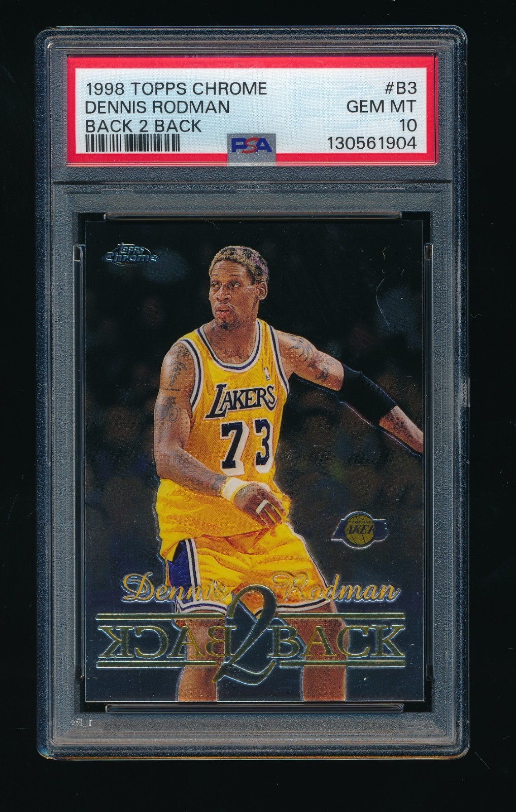 Dennis Rodman 1998 Topps Chrome #B3 Back 2 Back Price Guide