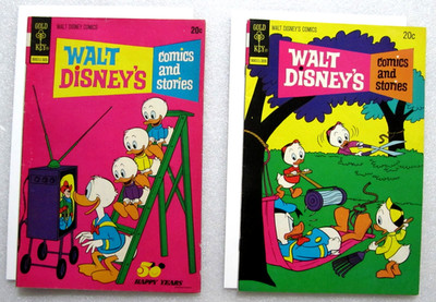 LOT - WALT DISNEY'S COMICS & STOTIES VOL 33 #8 #12 GOLD KEY 1973 COMIC BOARDED