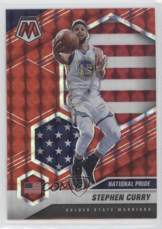 2020-21 Panini Mosaic National Pride Red Mosaic Prizm Stephen Curry #249 12fr
