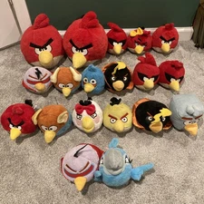 Angry Birds Plush Lot Of 19 Rovio Commonwealth Most 5” No Sound Space Rio