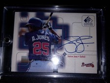 RARE! 1999 UD Upper Deck SP Signatures Andruw Jones Auto Braves MINT HOF HOT! 🔥