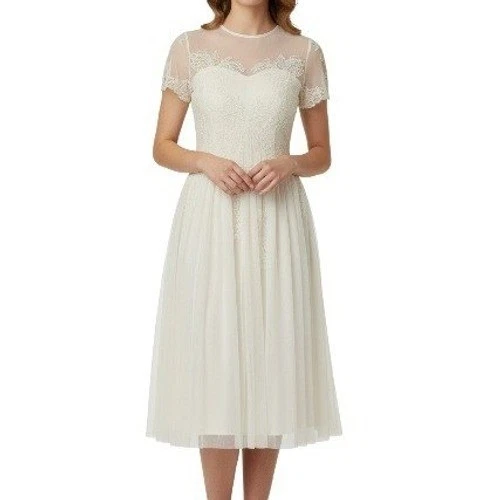 embroidered bodice wedding dress LUNA DRESS