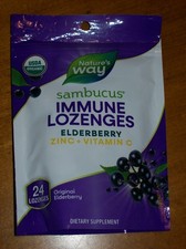 10 bags Nature's Way sambucus immune lozenges Elderberry Zinc Vitamin C 26 count