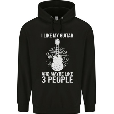 Ich Mag Meine Gitarre Und 3 People Rock n Roll Kinder Kapuzenpulli