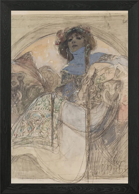 Alphonse Mucha gerahmtes Wandbild Poster Leinwanddruck Bild