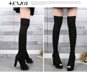 thigh high skinny boots