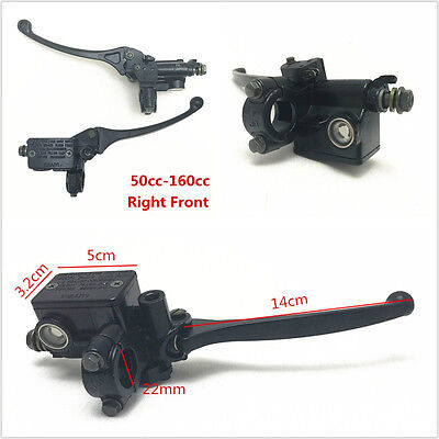 10mm 7/8" Motorcycle Hydraulic Brake Master Cylinder Lever Dirt Bike Right Hand