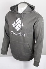 Columbia Men's Hoodie Trek Big Logo Graphic Sweatshirt M Dark Grey AM5782 031