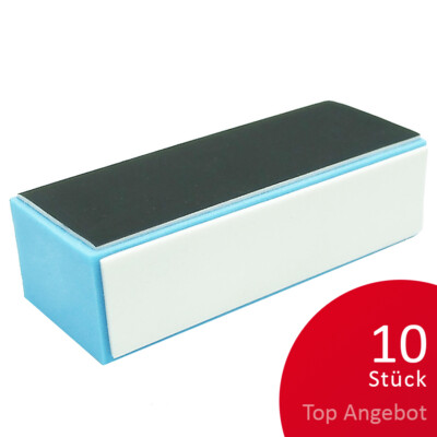 10 Polierblöcke 4-seitig blau Hochglanz Polier Block Nails TOP ANGEBOT