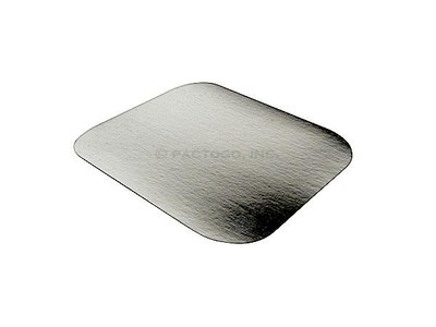 Foil Laminated Board Lid for 1 lb. Oblong Aluminum Containers 500/PK - LIDS ONLY