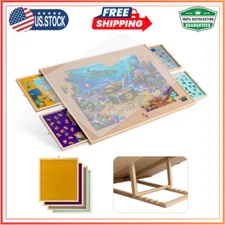 Becko US 1500-Pc Tilting Jigsaw Puzzle Board with 4 Colorful Drawers & Cover