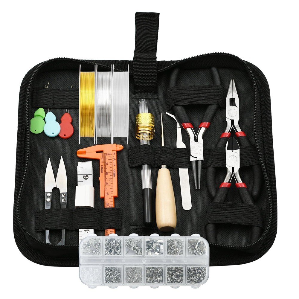 Jewelry Making Supplies Kit with Jewelry Pliers, Jewelry Wires and Jewelry Fi...