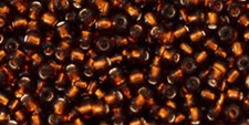 11/0, Toho Seeds, 34, Silver-Lined SMOKY TOPAZ, 10g, TR-11-34