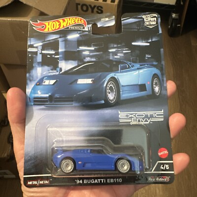 NEW Hot Wheels Premium Car Culture Exotic Envy '94 BUGATTI EB110 1:64 Car HCJ89